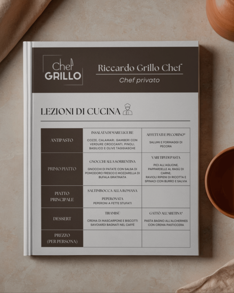 Servizi cooking class chef grillo